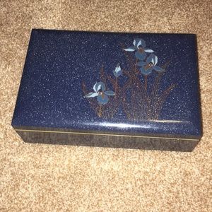 Blue jewelry box